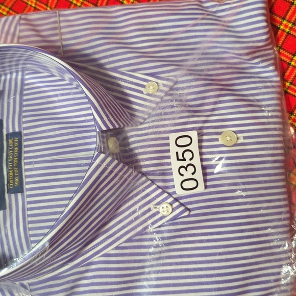 Ralph Lauren Custom Fit Men's purple/white stripe shirt. - Picture 9 of 9